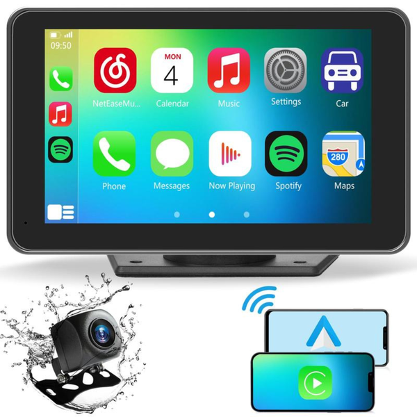7" HD Portable Wireless Carplay Car Stereo