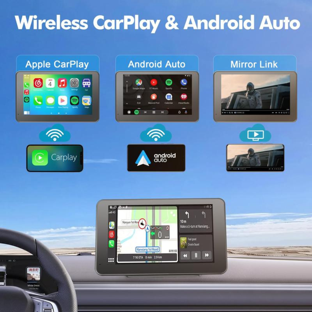 7" Wireless CarPlay Screen for Andriod & Iphone