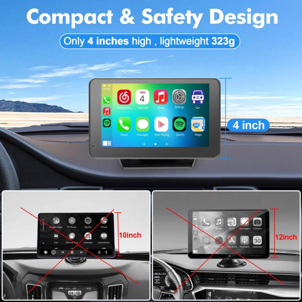 7" Wireless CarPlay Screen for Andriod & Iphone