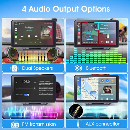 7" HD Portable Wireless Carplay Car Stereo