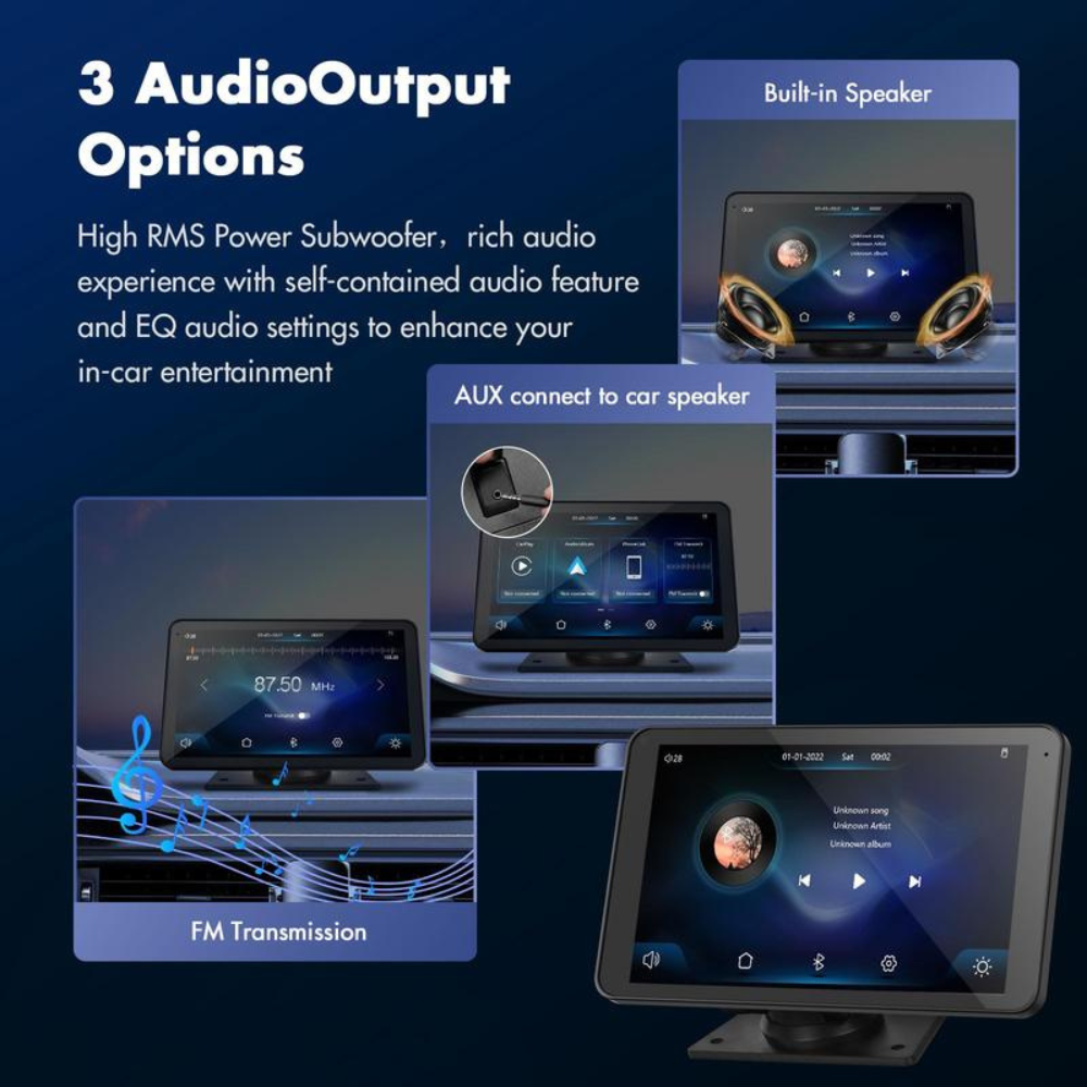 7" Portable Carplay Screen for Car
