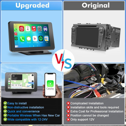 7" Wireless CarPlay Screen for Andriod & Iphone