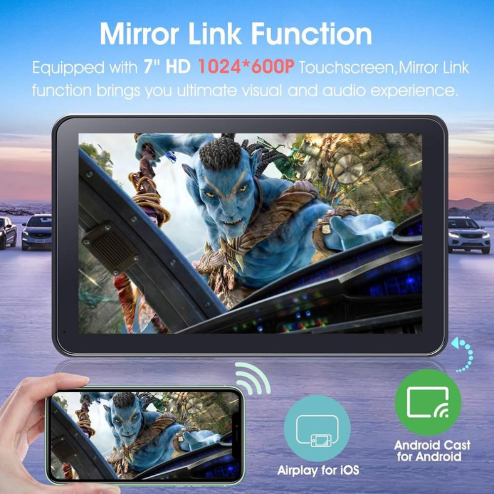 7" HD Portable Wireless Carplay Car Stereo