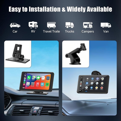 7" HD Portable Wireless Carplay Car Stereo